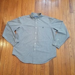Mens Ralph Lauren Shirt Black White Checked XL